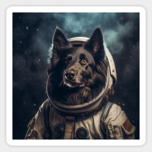Astro Dog - Belgian Sheepdog Magnet